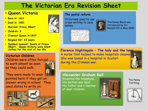 Victorian Era Revision Sheet | Teaching Resources