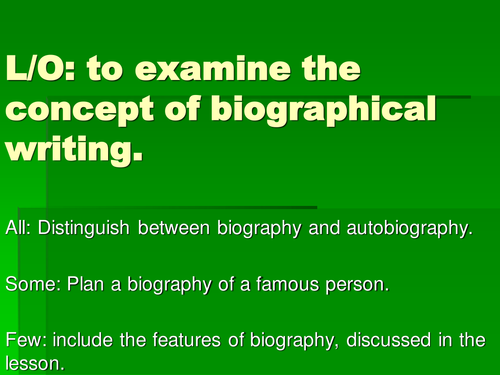 Celebrity Biography | Teaching Resources