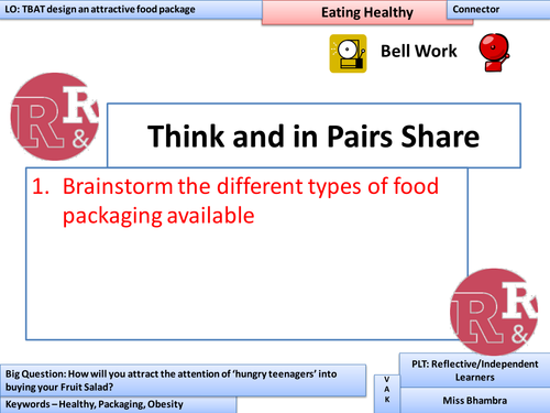 Design Task - fruit salad, lesson plan in the style of the apprentice - Year 7