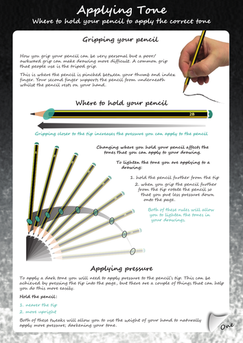 Applying tone with pencil poster