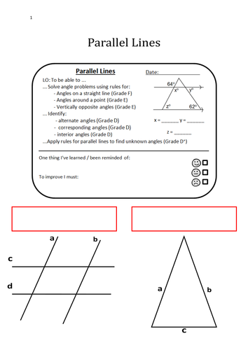 Angles on parallel lines | Teaching Resources