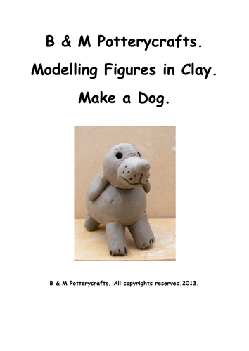 Clay modelling. Make a dog.