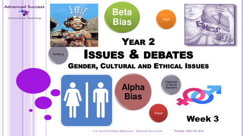 Year 2 Powerpoint - Week 3 Issues - Gender, Cultural and Ethical