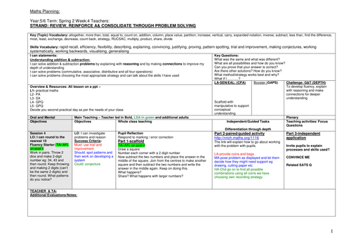 Y5 6 Maths Problem Solving & Reasoning OUTSTANDING Model