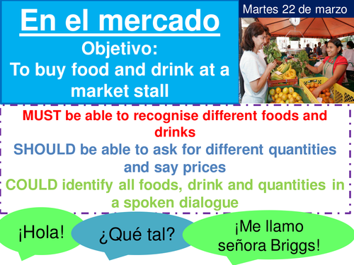 En el mercado Mira 2 (ppt and pupil booklet)