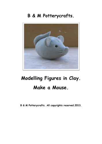 Make a Mouse. Clay modelling. 