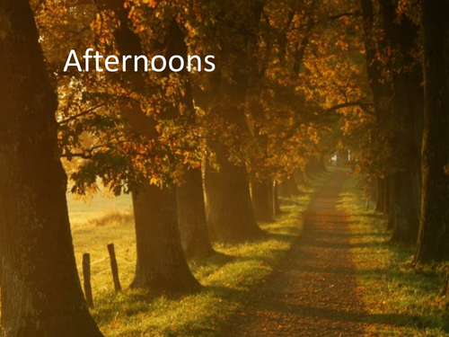 WJEC Eduqas Literature Poetry - 'Afternoons', by Philip Larkin.