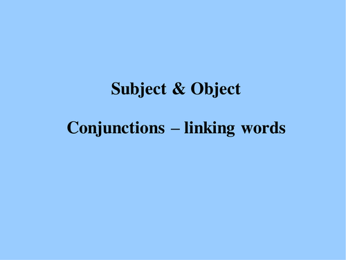 German Conjunctions / Linking words