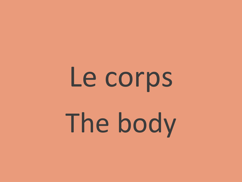 Le Corps - The Body