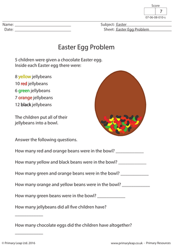Maths Resource KS1 - Easter Egg Problem