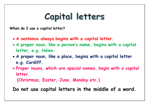 How To Put Capital Letter In A Sentence
