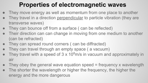 ELECTROMAGNETIC WAVES - properties and uses
