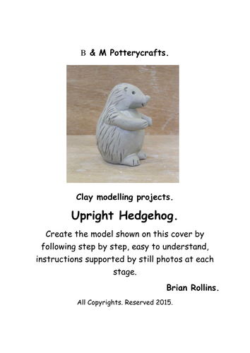 Upright Hedgehog. Clay modelling.