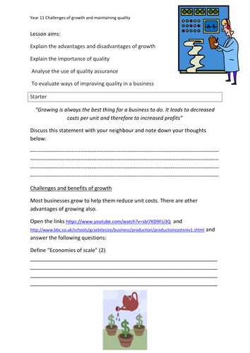 Challenges of growth and maintaining quality Year 11 (+12) (EOS, Standards, Quality)
