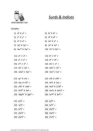 Higher Tier, A to A*, maths topic worksheets