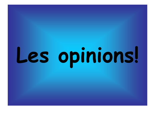 French Teaching Resources. PowerPoint: Opinions (adjectives).
