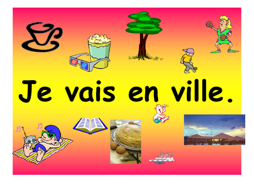 French Teaching Resources. PowerPoint Presentation & Matching  Cards: places in town.