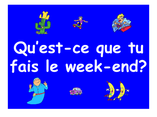 French Teaching Resources. PowerPoint: Weekend Activities in the Present Tense.