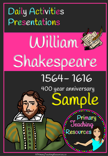 William Shakespeare sample activity pack
