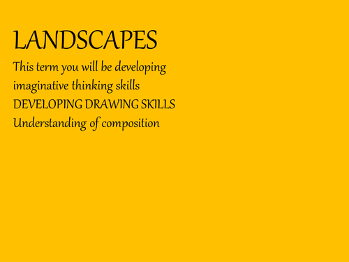 Landscape Lessons Scheme of Work
