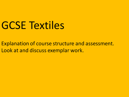 GCSE Textiles Natural Form Scheme of Work