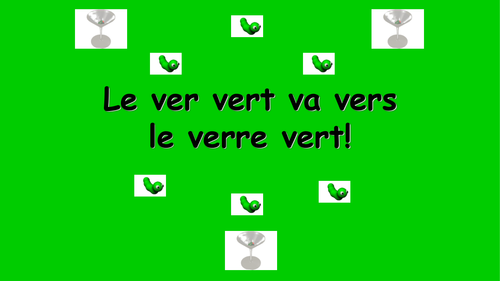 French Teaching Resources. Warmer/ Starter Activity: Tonguetwisters!