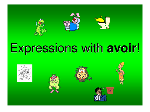 French Teaching Resources: PowerPoint Presentation: Expressions with Avoir.