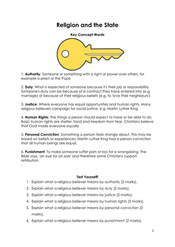 GCSE Religious Studies Spec B Paper 2 Test Yourself Complete Revision Guide and Questions