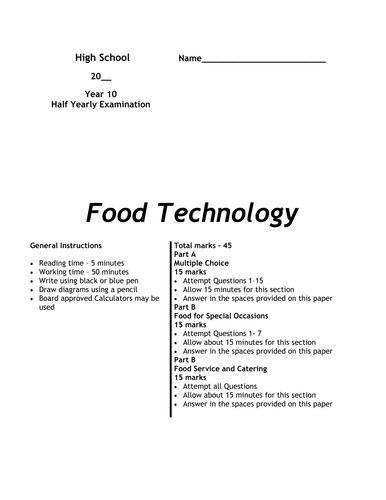 Food Exam