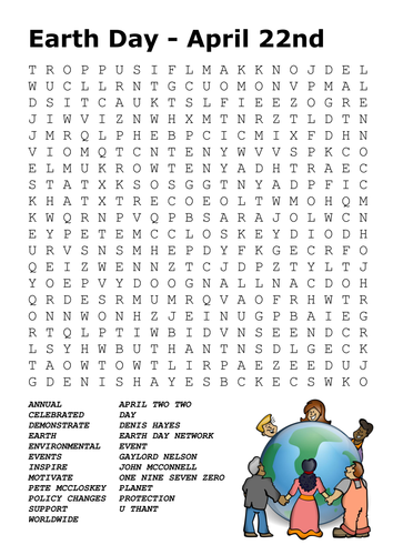 planet earth word search