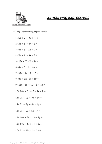Key Stage 3 Maths Printable Worksheets