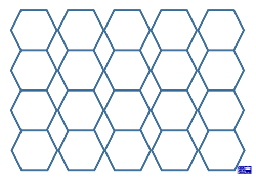 Hexagon template 20 per page