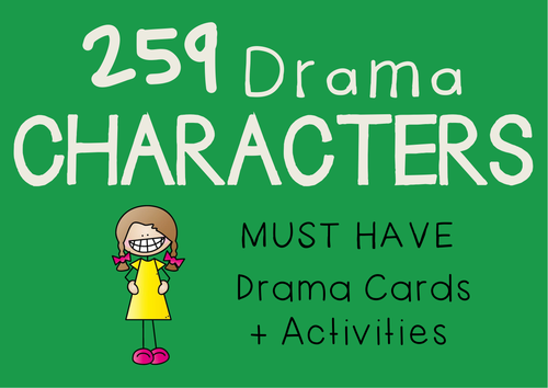 CHARACTER CARDS (259 Drama Characters + Suggested Activities)