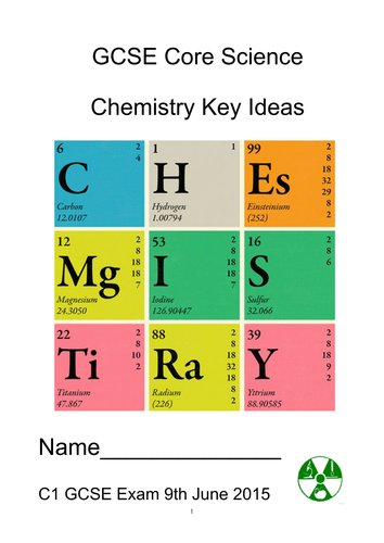 AQA C1 Revision Key Ideas Booklet