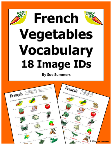 French Vegetables 18 Image IDs - French Food 