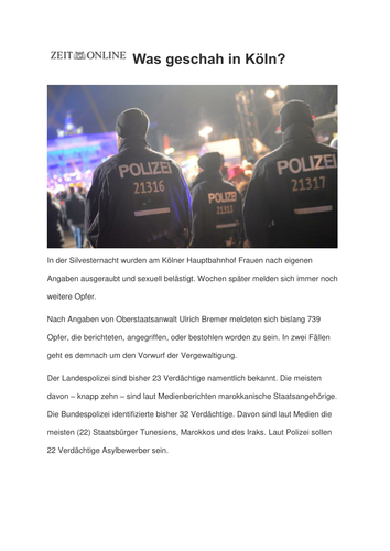 Was geschah zu Silvester 2015 in Köln?
