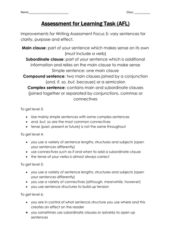 AFL Writing Improvements 