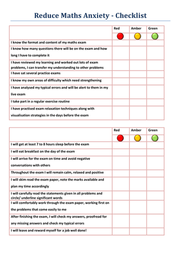 Reduce Maths Anxiety