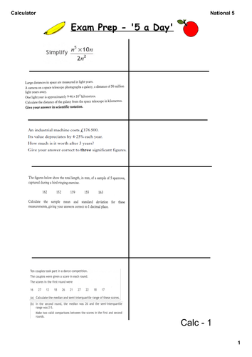 exam maths national 5 Day' Maths '5 National plawso11 a Exam by Practice 5