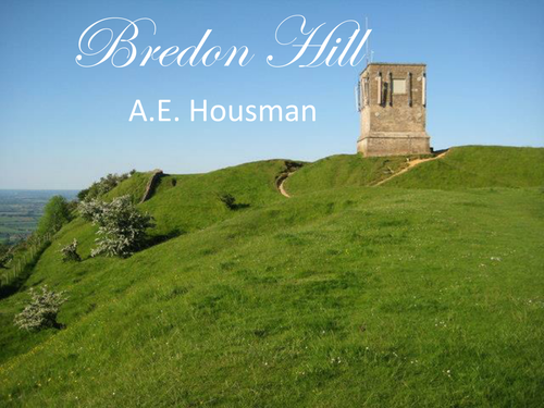 CCEA Literature Poetry - Love and Death - 'Bredon Hill', by A.E.Housman.