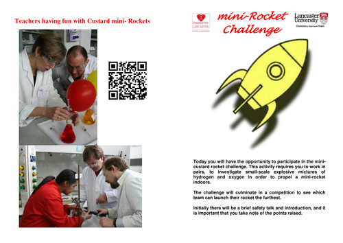 Custard rockets: Indoor rockets utilising plastic pipettes (travel about 8 m)