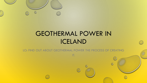Geothermal Power in  iceland