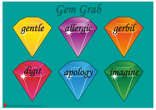 g (j) Phonics Game 'Gem Grab'