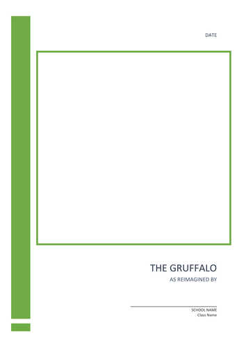 Editable guided writing template for The Gruffalo