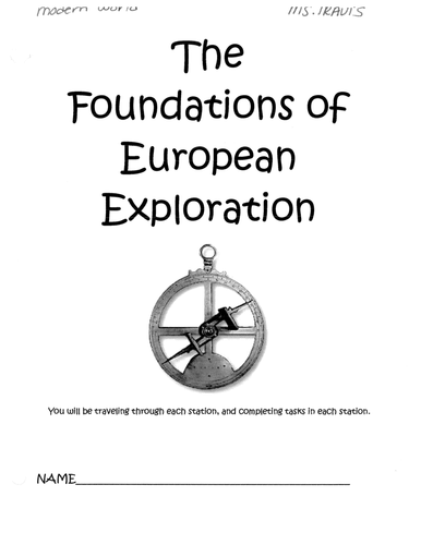 Age Of Discovery Foundations Of European Exploration Stations Activity Lesson Plan Teaching Resources