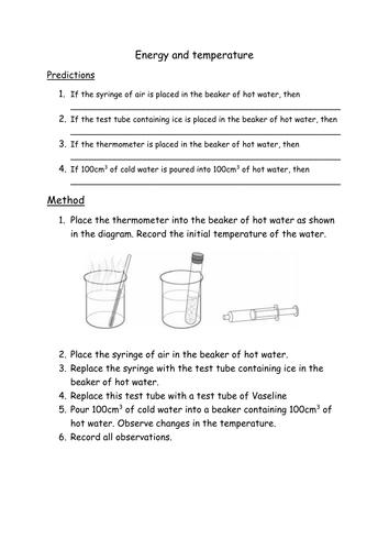 Energy and Temperature - NEW KS3