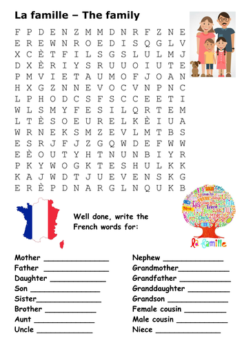The Family (French) Word Search 