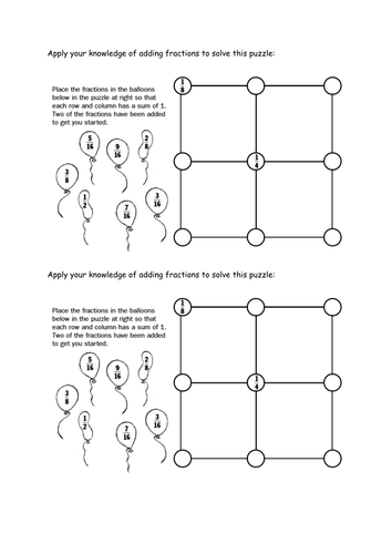 Compare and order fractions. Add fractions.