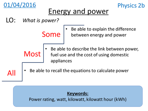 Energy and Power - NEW KS3