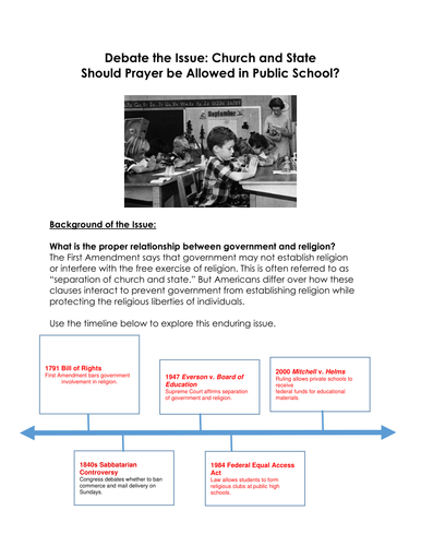Should prayer be allowed in public schools essay
